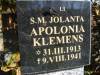 S.M. Jolanta Apolonia Klemens 1913 - 1941. Nowa tabliczka.