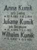 Anna Kunik zd. Liebig 1865 - 1914; Juliane Kunik zd. Bergmann 1826 - 1922; Wilhelm Kunik 1857 - 1935.