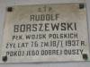 Rudolf Borszewski pk. Wojsk Polskich, zy lat 76. Zm. 18/I 1937r.