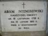 Adam Niemirowski, nauczyciel - emeryt, ur. 19 listopada 1799r., zm. 19 lutego 1882 r. Prosi o westchnienie do Boga.