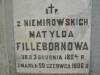 Z Niemirowskich Matylda Fillebornowa, ur.d. 3 grudnia 1824r., zmara 20 czerwca 1906r.