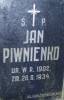 Jan Piwnienko, died 20.06.1934