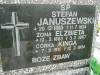 Stefan Januszewski 20.12.1883 - 11.7.1934; ona Elbieta 12.2.1883 - 3.2.1967; crka Kinga 7.3.1911 - 12.2.1934. Boe zbaw.