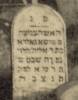 "Here lies the modest woman, the late Mosha Golda, daughter of Reb Eliyah Halevi.  She died 25 Shevat year 5641 as the abbreviated era.  May her soul be bound in the bond of everlasting life."

Translated by Heidi M. Szpek, Ph.D. (szpekh@cwu.edu), Associate Professor of Religious Studies, Department of Philosophy and Religious Studies, Central Washington University, Ellensburg, WA 98926
