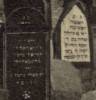 (Right) "Here lies the important, God-fearing woman, the married Keilah Sarah daughter of Yosef David.  She died on the day of the Holy Sabbath on the 8th Nisan 5650 as the abbreviated era.  May her soul be bound in the bond of everlasting life."

Translated by Heidi M. Szpek, Ph.D., Associate Professor of Religious Studies, Department of Philosophy and Religious Studies, Central Washington University, Ellensburg, WA 98926