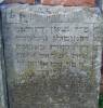 Here lies the prominent scholar  
who taught little children with trust, our teacher the
rabbi Yisrael [Israel] Yosef [Joseph] of blessed 
memory son of Reb Tzvi [Zvi,Zwi,Cwi] Ajzik of
blessed memory died 4 to the month of Kislev in the year 
5653 [23 November 1892] by the abbreviated era
May his soul be bound in the bond of everlasting life  
Translated by Sara Mages (smages@comcast.net)