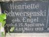 Henriette Schwersenski zd. Engel 1844 - 1925.